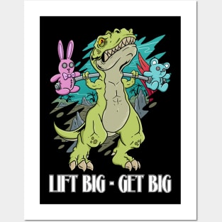 Gym Dinosaur: Lift Big, Get Big Posters and Art